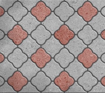 Gray brown pavement flower shape 360x320